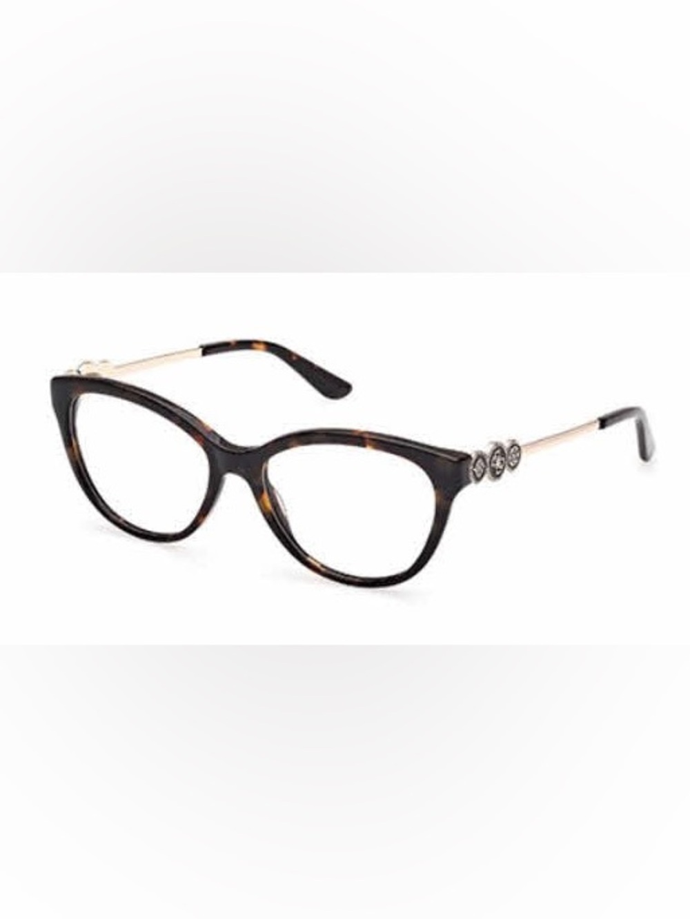 Guess Dark Havana Clear Lens Frames
